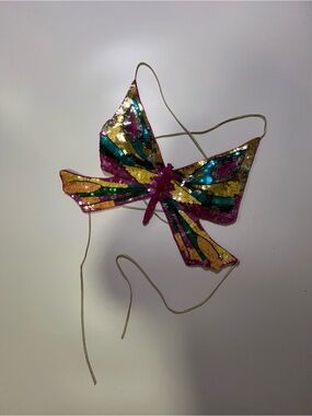 vintage sequin butterfly top